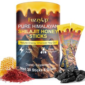 Shilajit Honey Sticks,Pure Himalayan Shilajit Honey Stick for Men & Women, 85+ Trace Minerals Helps Energy Boost,Vitality Support | 30 Count