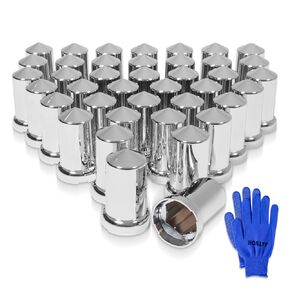 20pcs 33mm lug nut يغطي رصاصة حجارة ABS chrome chrome push-on cover cover cover for semi strucks