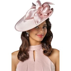 BABEYOND Derby Hats for Women - Fascinators Tea Party Hats Headband Wide Brim Fascinator for Wedding Cocktail