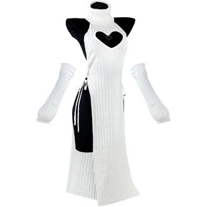 KORURACLUB Love Cheongsam costume White/Black premium sweater cosplay lingerie Love Cheongsam succubus lingerie