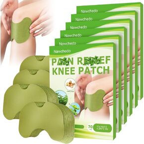 70PCS Knee Patches, Natural Warm Knee Patch, Wormwood Extract Sticker, Hot Patches for Back, Neck, Shoulder, Joint, Muscle (70 Count)