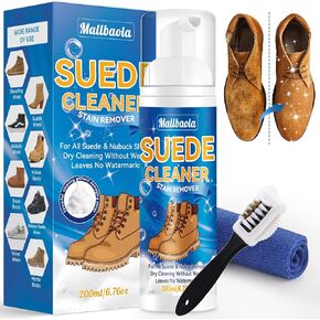Suede Cleaner,Suede Shoe Cleaner Foam,Premium Sneaker Cleaning Kit with Brush,Nubuck Cleaner for Knit Boots Trainer