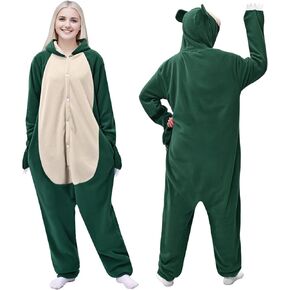 Onesie Pajamas Unisex Adult Kid for Women Men Animal Costume Cute Onesies Flannel Cartoon Cosplay Halloween Sleepwear