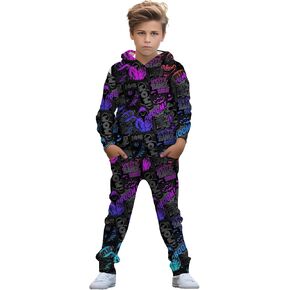 unspeakable merch for kids ages 5-14, Comfortable Spring/Autumn Wear! Comfy Regular Fit Hoodie Top And Sweatpants Set,
