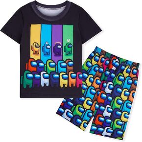 Boys Game 2Pcs Shirt Pants Set Kids Outfits Clothes Birthday Party