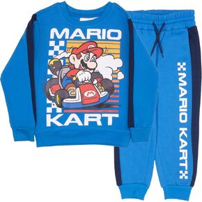 Nintendo Super Mario Brothers Boy's Fleece Fleece Long Sleeved Set-Set-Sweatshirt و Rooggers Bundle for Kids
