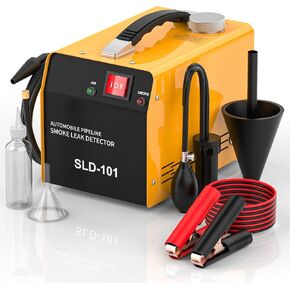 Automotive Smoke Machine Leak Detector with Built-in Air Compressor, 12V DC Evap Vacuum Smoke Diagnostic Tester Pipeline Fuel Leakage Detector for Pipe System Motorcycle/Car/Truck/Boat