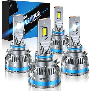 FAHREN 9005 9006 Fog Light Bulbs, 2024 Upgraded 240W 80000LM Lighting Bulb with Fan, 6500K Cool White IP68 Waterproof,Pack of 4
