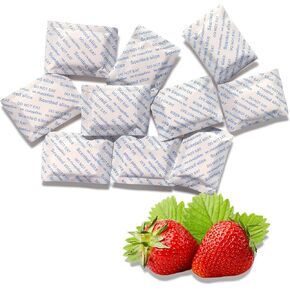 Strawberry Scented Sachets – Long-Lasting Odor Remover and Freshener for Shoes, Closets, Drawers, and Storage Spaces – Pack of 10