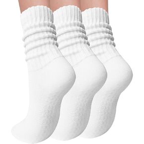 3 Pairs Pilates Socks with Grips for Women Yoga Slouch Grippy Socks for Barre Workout Hospital