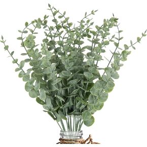 20pcs Eucalyptus Stems Artificial Eucalyptus Leaves Stems Artificial Fake Flowers for Home Office Flowers Bouquet Centerpiece Wedding Decoration Christmas Decor 2024