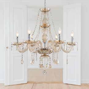 Saint Mossi 5 Light Modern Contemporary Elegant K9 Crystal Glass Chandelier Pendant Ceiling Lighting Fixture