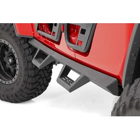 Rough Country Contoured Drop Steps for Jeep Gladiator JT (2020-2025) - Flush Fit Rails with Side Steps