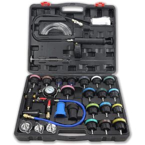 28-Piece Universal Cooling System Test and Fill Kit - Radiator Pressure Tester, Vacuum Purger and Coolant Refiller