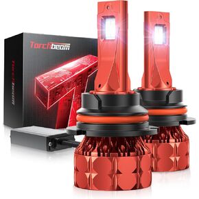 Torchbeam H13 Bulbs T7, 9X Brightness 9008 Fog Bulbs for ATVS, 6500K H13/9008 Bulbs, Plug and Play - Pack of 2