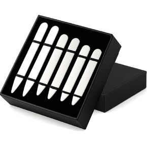 Aolvo Stainlar Steellar Stionseners (لا توجد مغناطيس شملت) ، يبقى ذوي الياقات من طوق القمصان المعدنية للرجال ، 3 أحجام في صندوق الهدايا (3Pack)