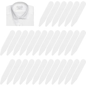 40 Pcs Collar Stays for Men's Dress Shirts, 4 Sizes Plastic Collar Stays White Waterproof Dress Shirt Collars Inserts Collars Tabs Set for Men