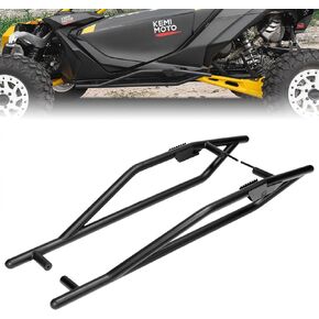 KEMIMOTO UTV Nerf Bars, Rock Sliders Compatible with Can Am Maverick R 2024 2025 Side Steps Side Bumper Protector, Replace #715007170