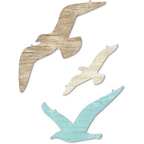 Putuo Decor 3pcs Wood Seagull Wall Decor in Kuwait