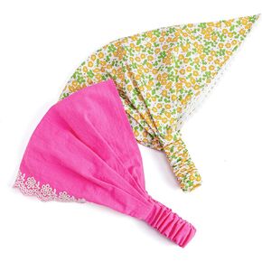 Little Girls Bandana Head Scarf/Headband - Country Floral (Kids Ages 3 to 8 Years)