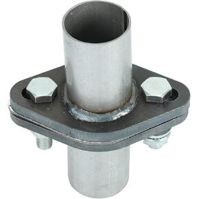 Exhaust Triangle Flange QuickFix Repair Pipe Kit w/Gasket & Hardware Universal 2.5" OD 3 Bolts