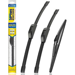 5 PLUS® Silicone Windshield Wipers Replacement for NISSAN Rogue 2014-2023 Pathfinder 2013-2020/ INFINITI QX60 2014-2021 Wiper Blades(3 PCS),Automotive Replacement Windshield Wiper Blades-26"/17"/12"
