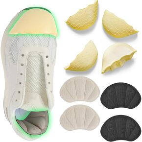 8pcs-shoe filler & heel pad for لأحذية كبيرة جدًا من الإدراج الكبيرة جدًا للنساء والرجال ، للكعب والأحذية والأحذية وتخفيف الألم والراحة