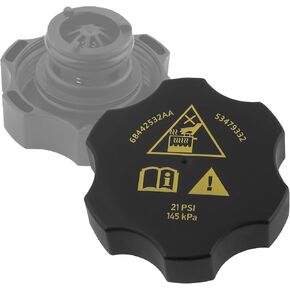 Car Radiator Cap Replacement OEM#68442532aa,53479332,Coolant Reservoir Cap Compatible with Chrysler Dodge Jeep Ram,Standard Car Accessories Radiator Cover Easy to Mounting