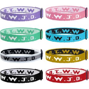 أساور WWJD تتشابك ما يمكن أن يفعله يسوع سوار للرجال للنساء القابل للتعديل المسيحيين المعصمين المنسوجين.
