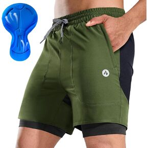 Mens Mountain Bike Shorts 3D Padded MTB Shorts Bicycle Biking Biker Baggy Cycling Shorts with Zipper Pockets