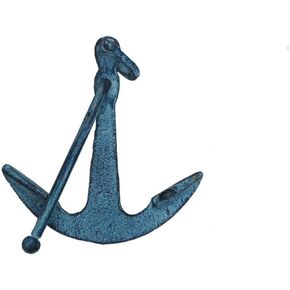 Hampton Nautical Rustic Silver Cast Iron Anchor Paperweight 5" - Metal Art Decoration - Decorative Cast Iron Home Decor in Kuwait