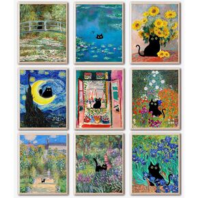 Kizbok Western Deor Vintage Farmhouse Cowboy Western Wall Decor, Retro Southwestern Wall Art Prints Country Cowboy Oil Paintings, Rustic Horse Riders Ranch Southwest Artwork Picture for Gallery Bedroom Bathroom western Home Decor (Set of 12, Unframed)