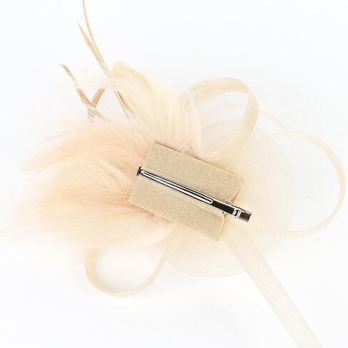 AMCAMI Fascinators Hats with Feather for Women 2025 Derby Hats Tea Party Hat with Headband and Clip in Kuwait