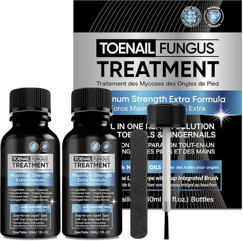 Toenail Fungus Treatment Extra Strength 2pcs x 30ml, Fungus Nail Treatment, Nail Fungus Treatment for Toenail, Toe Nail Fungus Treatment Extra Strength for Damaged and Discoloration Nails. in Saudi Arabia