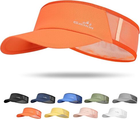 GXCROR Sports Sun Visor Hat Men Women ، Whibed Wived Freevable Dry Sports Sun Hat لتركض تنس الجولف in Kuwait