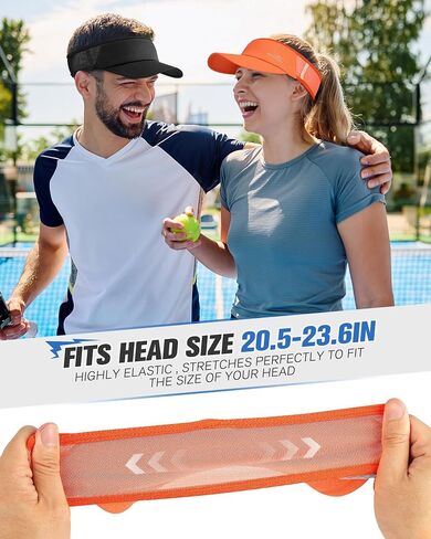 GXCROR Sports Sun Visor Hat Men Women ، Whibed Wived Freevable Dry Sports Sun Hat لتركض تنس الجولف in Kuwait