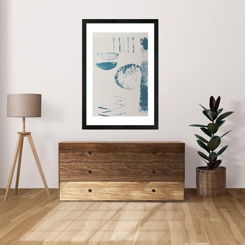 24x36 Poster Frame Set of 2, Rustic Black Wood Style - Display 24 x 36 Poster without Mat or 20x30 Picture with Mat, Wall Mounting Horizontal and Vertical in Kuwait