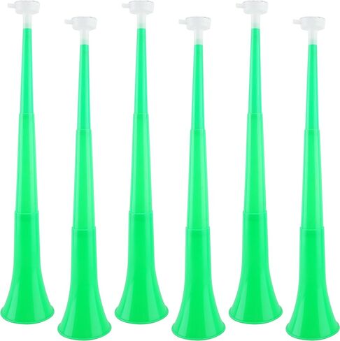6 Pieces Collapsible Stadium Horn 24 Inch Plastic Trumpet Horn Stadium Horn Noise Maker for Sporting Events Sports Themed Party Supplies (Black) in Kuwait