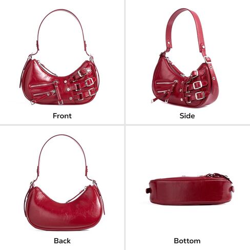 Shoulder Purse for Women, Leather Women's Handbag Y2k Aesthetic Coquette Shoulder Bag Hobo Punk Trendy Ladies Purse in Kuwait