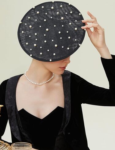 coucoland fascinator قبعة كوكتيل شاي حفلة الرأس رئيس الشقة شقة كنتاكي دربي derby in Kuwait