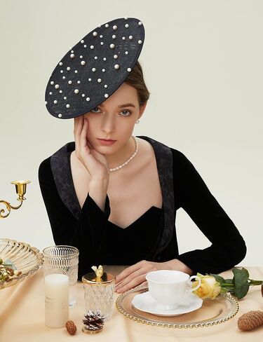 coucoland fascinator قبعة كوكتيل شاي حفلة الرأس رئيس الشقة شقة كنتاكي دربي derby in Kuwait
