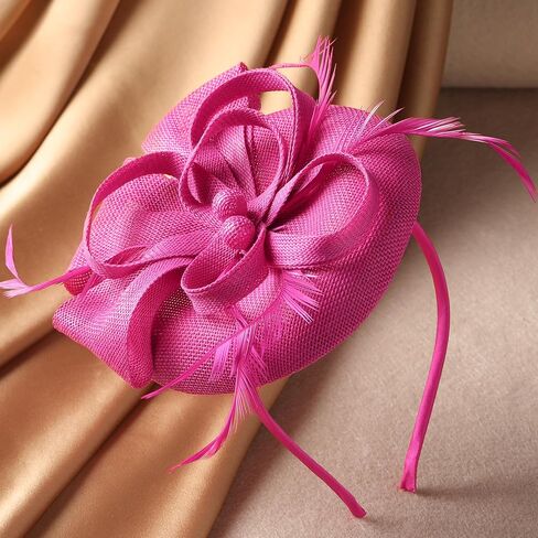 Women 2025 Derby Hat - Classic Victoria Kentucky Fascinator 1920s Tea Party Hats with Hair Clip for Lady Woman in Kuwait