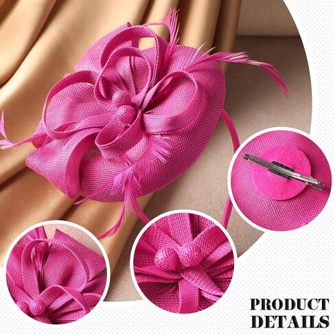 Women 2025 Derby Hat - Classic Victoria Kentucky Fascinator 1920s Tea Party Hats with Hair Clip for Lady Woman in Kuwait