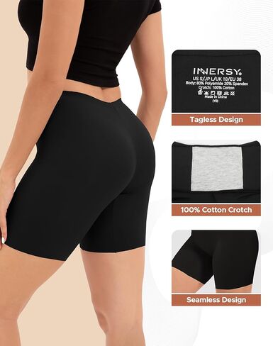 INNERSY Women's Seamless Slip Shorts for Under Dresses Anti Chafing Cooling Boy Shorts 2-Pack in Kuwait