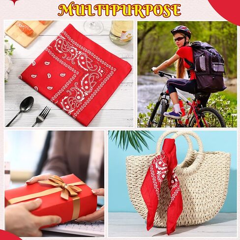 36 Pcs Cowboy Bandanas Bulk Paisley Bandanas Western Headband for Women Men Costume, Parades, Independence Day in Kuwait