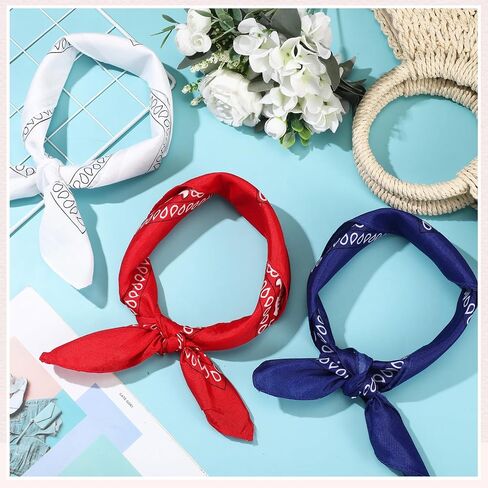 36 Pcs Cowboy Bandanas Bulk Paisley Bandanas Western Headband for Women Men Costume, Parades, Independence Day in Kuwait