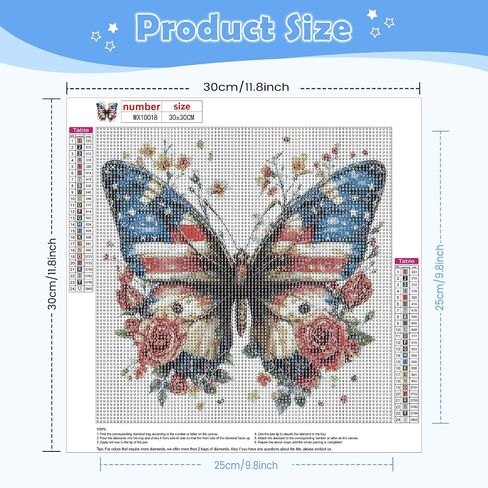 نيونمو الأميرة الماس أدوات الطلاء للبالغين المبتدئين ، DIY 5D Bird Diamond Art Paint with Detoun Diamonds ، Full Drill Gem Art Diamonds Art Painting for Home Wall Decor in Kuwait