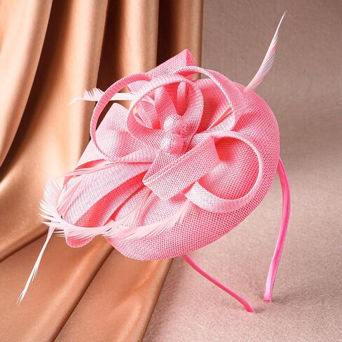 Women 2025 Derby Hat - Classic Victoria Kentucky Fascinator 1920s Tea Party Hats with Hair Clip for Lady Woman in Kuwait