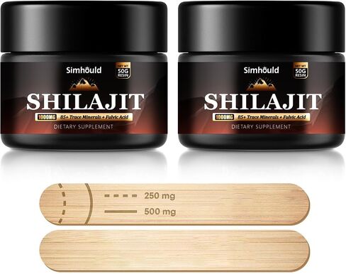 2 Packs 1000MG Pure Himalayan Shilajit Resin, with 85+ Trace Minerals,fulvic Acid, Digestive and Immune Supplement, Supports Focus and Energy, High Potency for Men & Women,Vegan, Non-GMO in Saudi Arabia