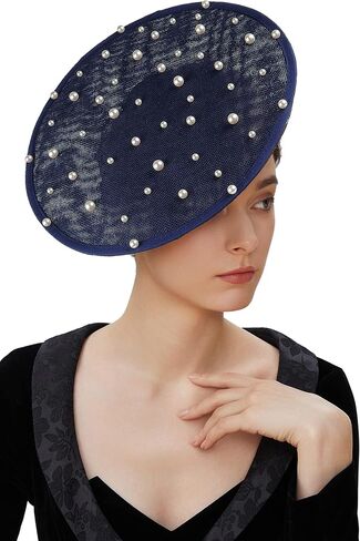 coucoland fascinator قبعة كوكتيل شاي حفلة الرأس رئيس الشقة شقة كنتاكي دربي derby in Kuwait